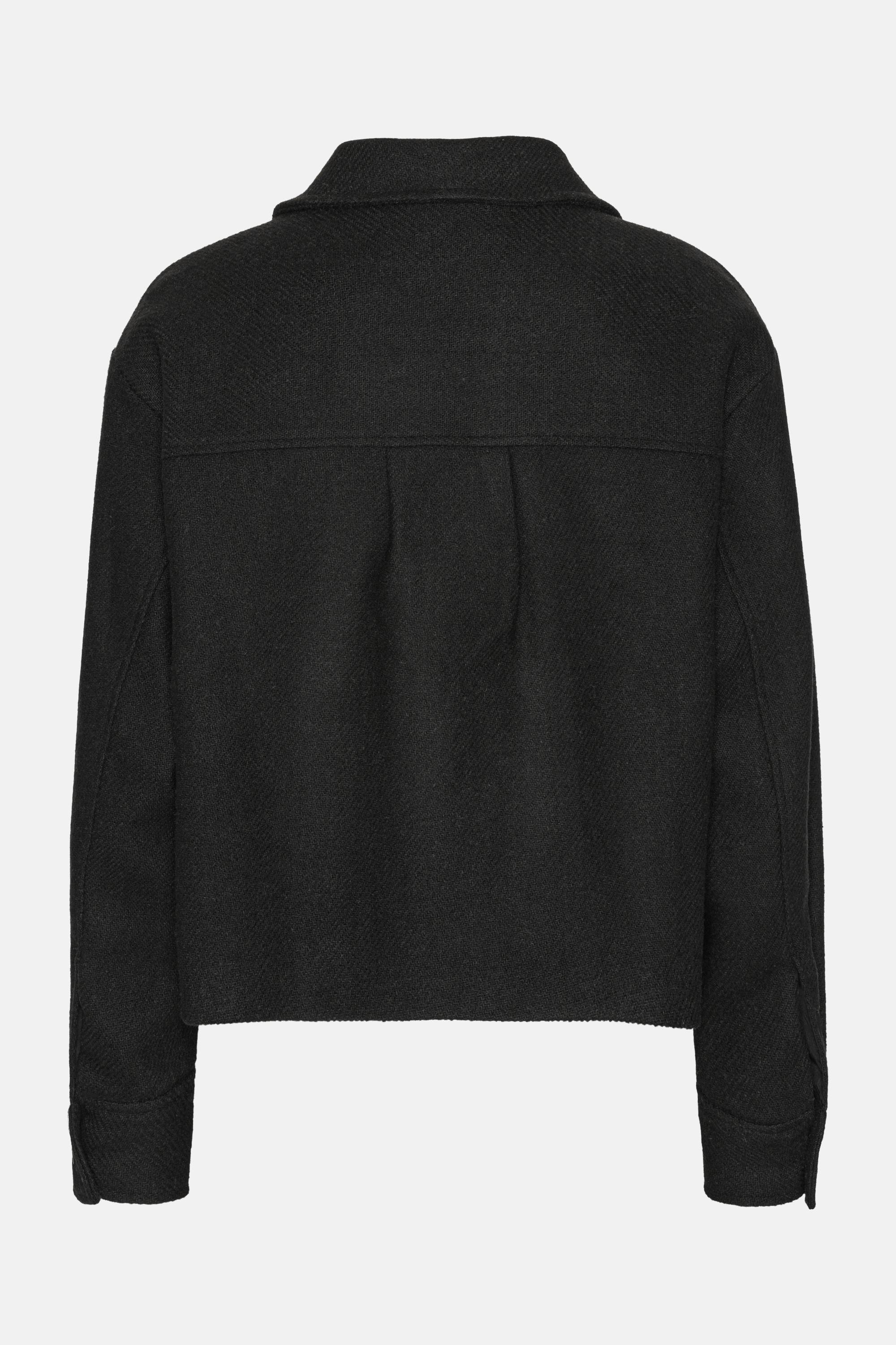 Short Buttoned Jacket - Black